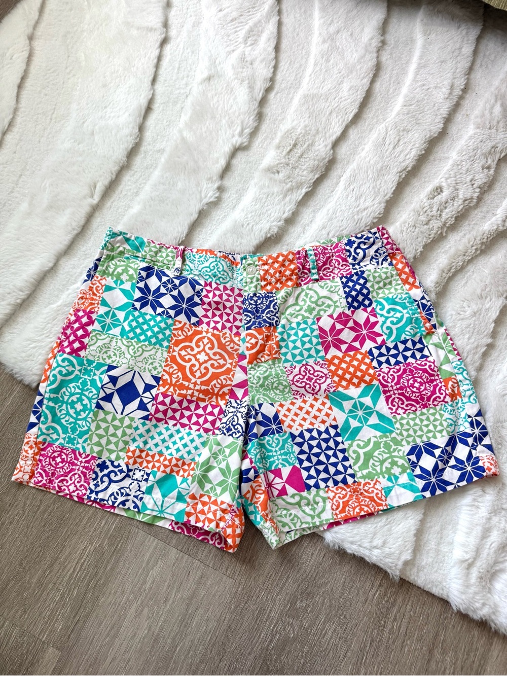 Polo Ralph Lauren Patchwork Multi-Color Print Chino Shorts
